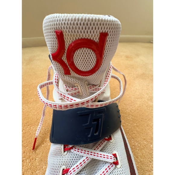 LN Nike Zoom Air KD7 #35 USA White Red M Basketball Sneaker 2014 Release Sz13 - Picture 3 of 9